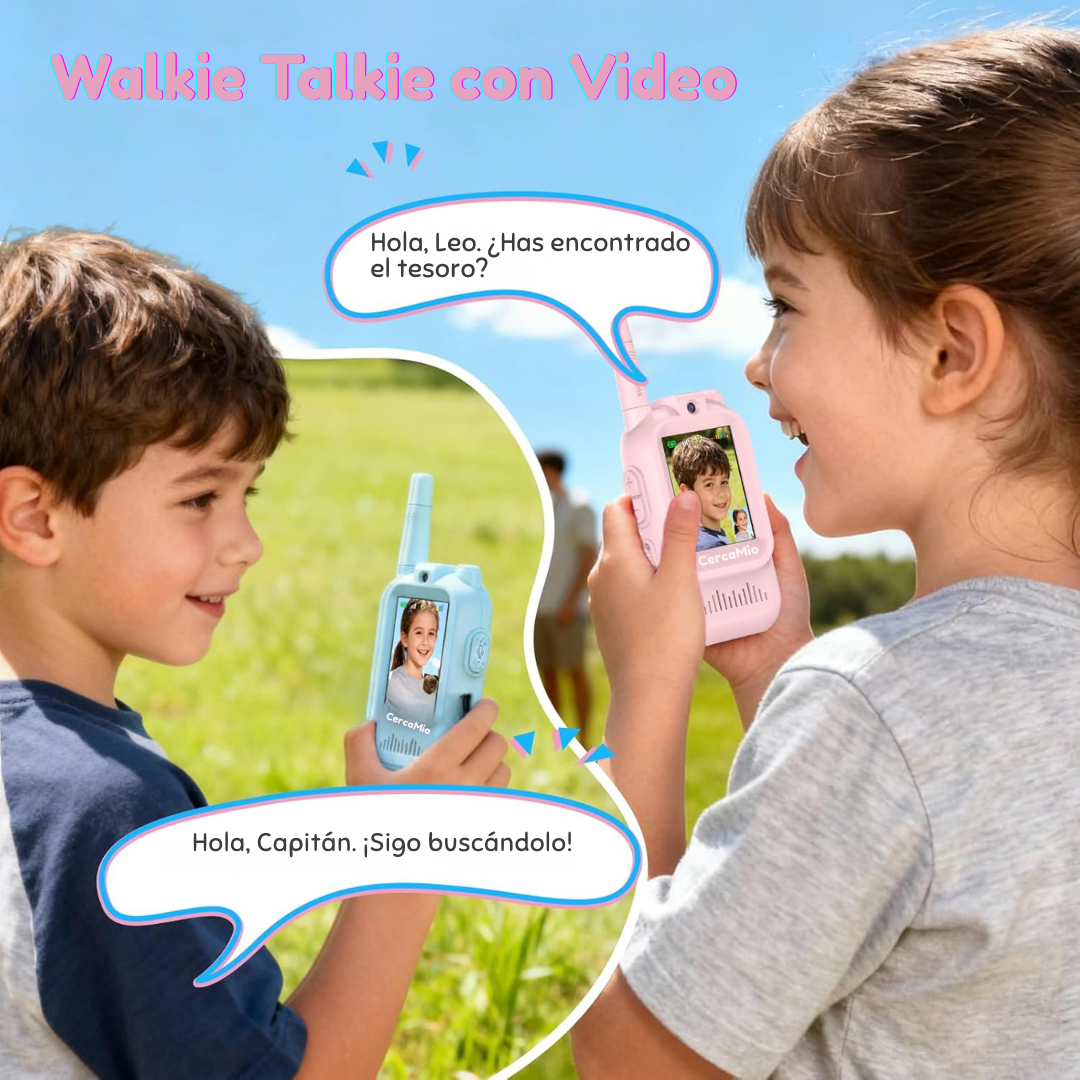 Walkie-Talkies con Videollamada — Diversión Real para Niños, sin Wi-Fi