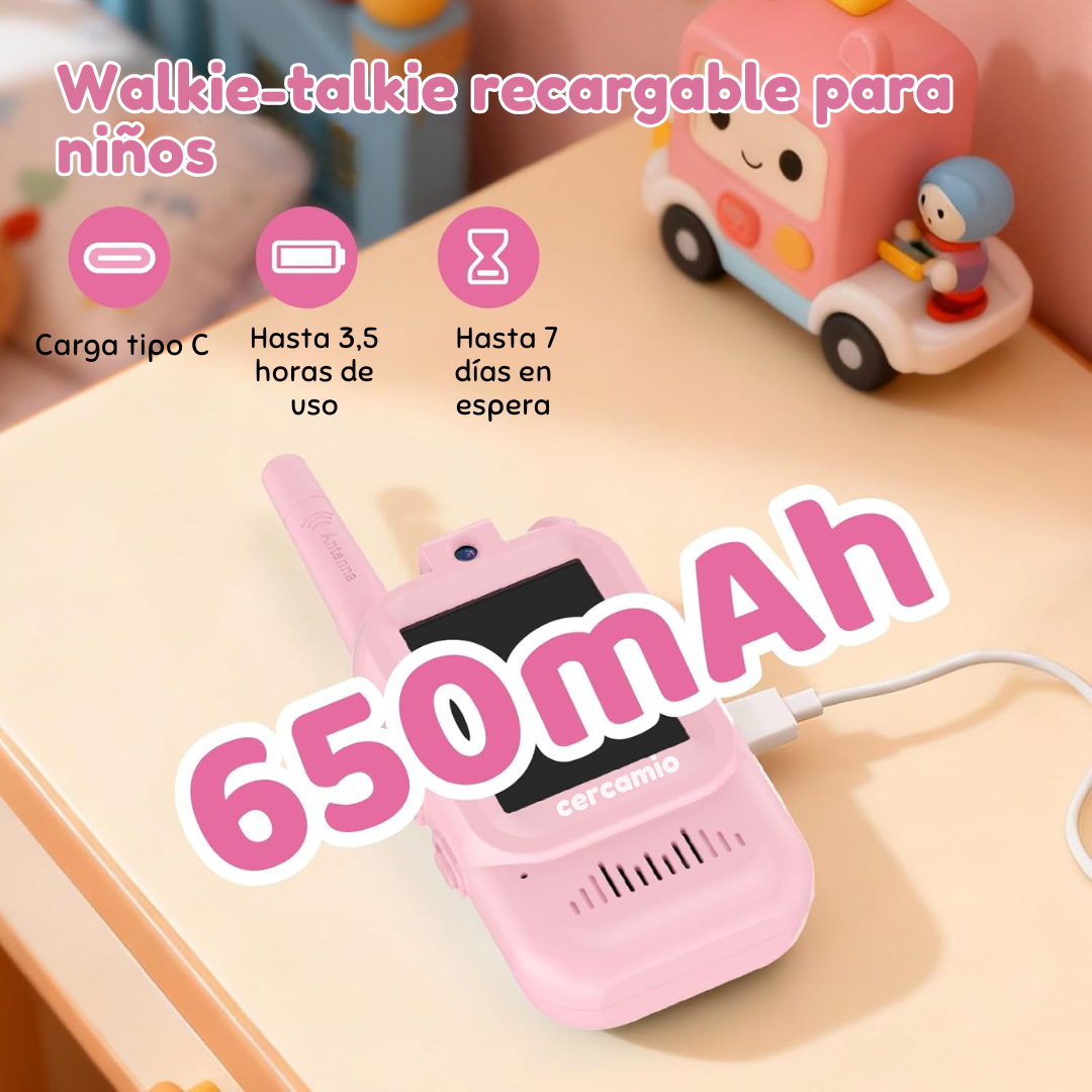 Walkie-Talkies con Videollamada — Diversión Real para Niños, sin Wi-Fi