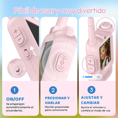Walkie-Talkies con Videollamada — Diversión Real para Niños, sin Wi-Fi