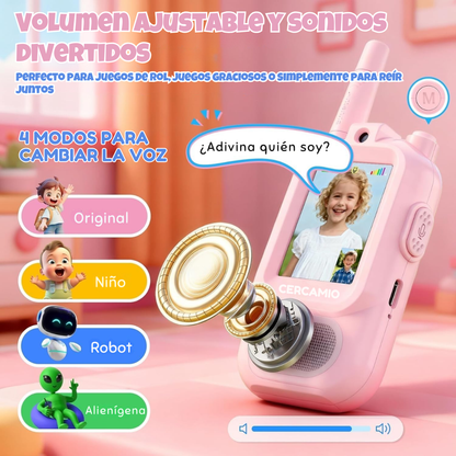 Walkie-Talkies con Videollamada — Diversión Real para Niños, sin Wi-Fi